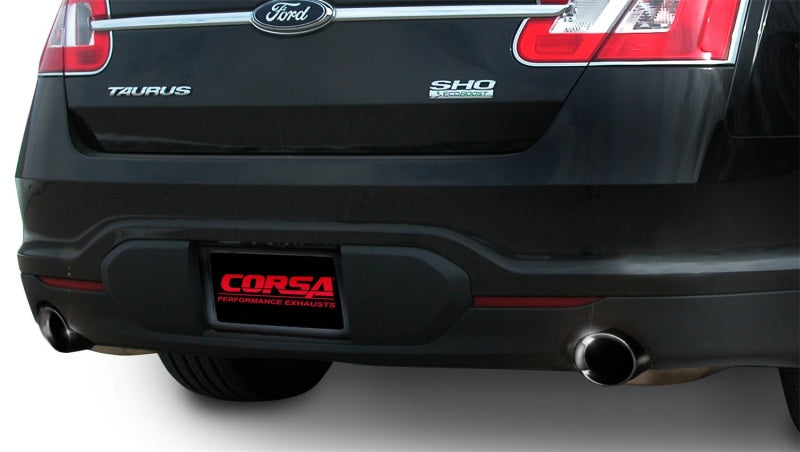 CORSA Performance 14315BLK Corsa 2010-2019 Ford Taurus SHO 3.5L V6 Turbo Sport Cat-Back Exhaust w/ Dual 4in Black Tips