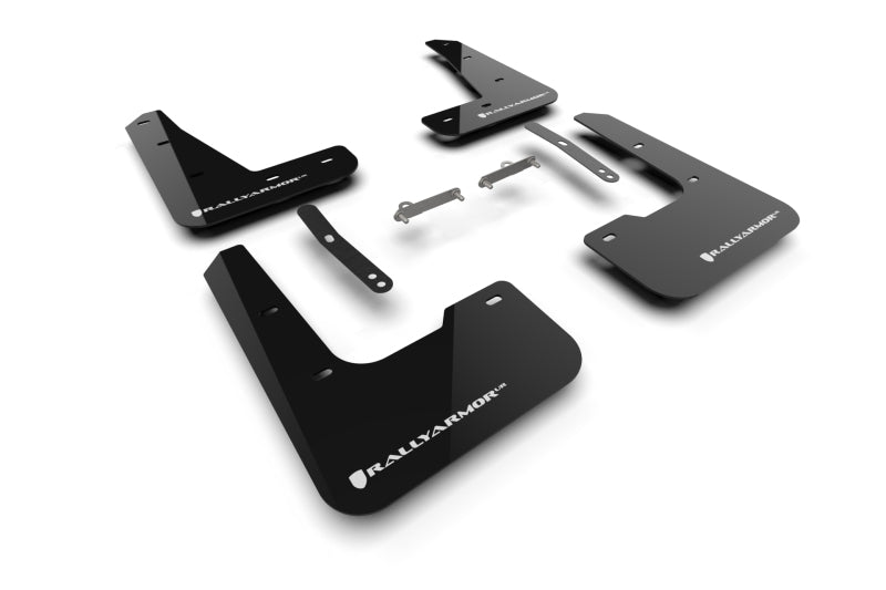 Rally Armor MF120-UR-BLK-WH 2024-25 Hyundai Elantra N/N Line Black Mud Flap w/White Logo