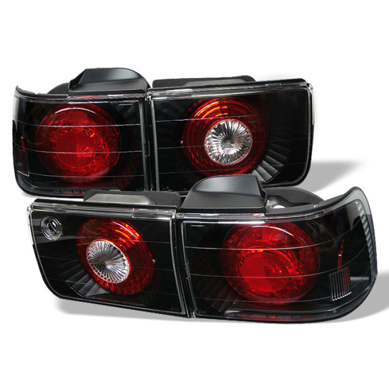 SPYDER 5004093 Spyder Honda Accord 92-93 4Dr Euro Style Tail Lights Black ALT-YD-HA92-4D-BK