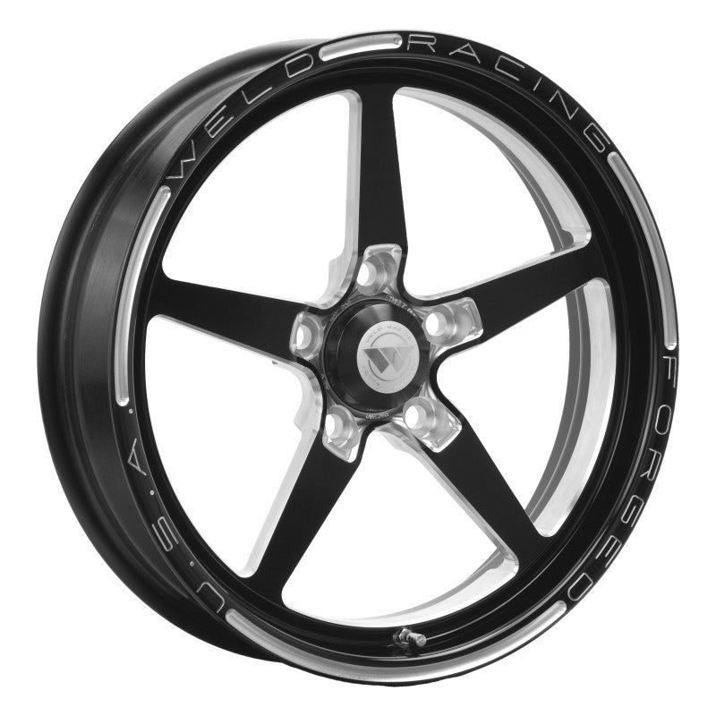Weld 88B-1704274 Alumastar 1-Piece 17x4.5 / 5x4.75 BP / 2.25in. BS Black Wheel - Non-Beadlock