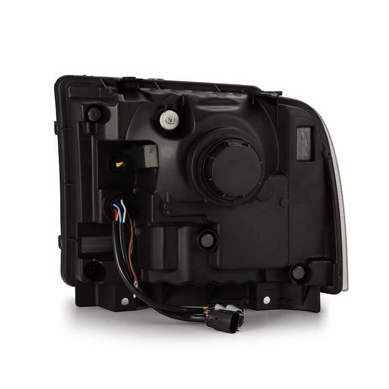 AlphaRex 880317 05-07 Ford F250/350/450/550 Super Duty LUXX LED Proj HL Blk w/Actv Light & Seq Sig + SB DRL