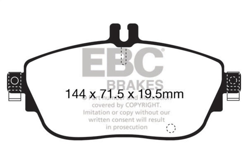 EBC UD1694 13+ Mercedes-Benz CLA250 2.0 Turbo Ultimax2 Front Brake Pads