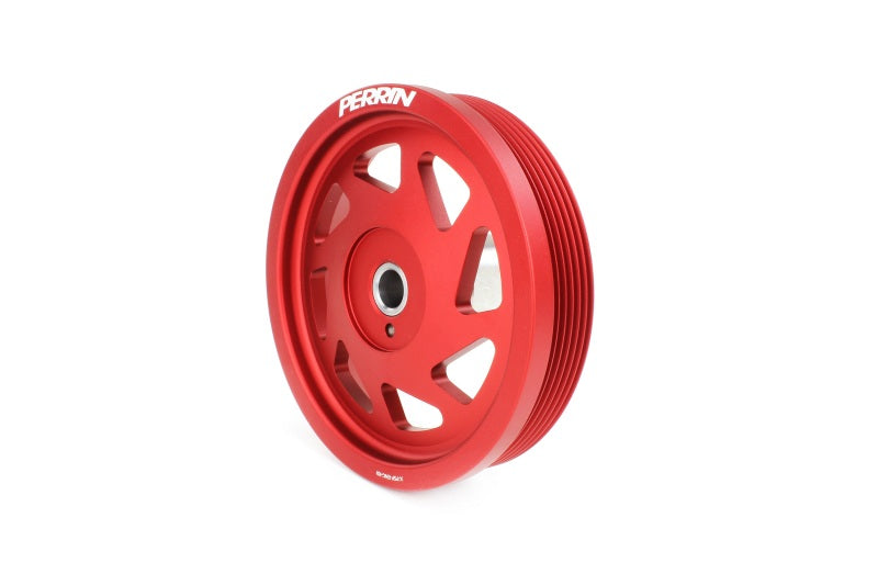 Perrin Performance PSP-ENG-106RD PERRIN 22-25 Subaru WRX/BRZ & Toyota GR86 / 20-25 FXT/OBXT Lightweight Crank Pulley - Red