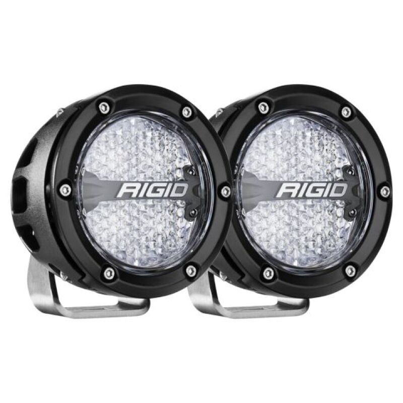 Rigid Industries 36400 360-Series 4in LED Off-Road Diffused Beam - RGBW Backlight (Pair)
