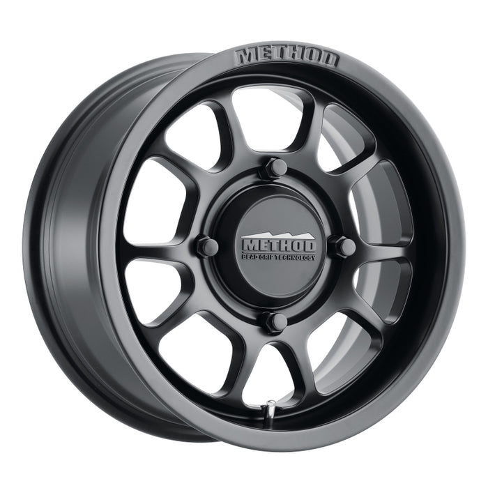 Method Wheels MR40957046543 Method MR409 Bead Grip 15x7 / 4+3/13mm Offset / 4x156 / 132mm CB Matte Black Wheel