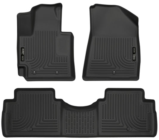 Husky Liners 99611 2016 Kia Soul Weatherbeater Black Front & 2nd Seat Floor Liners (Footwell Coverage)