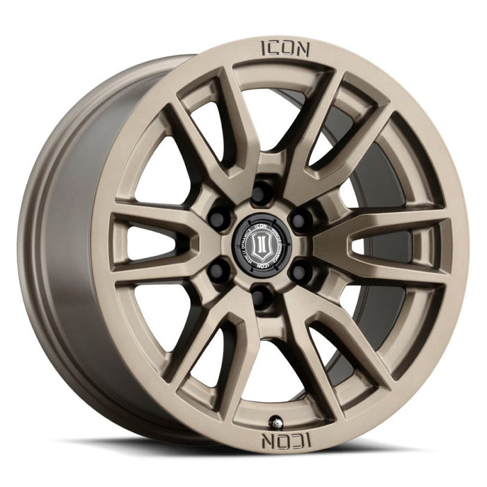 ICON 2417856350BR Vector 6 17x8.5 6x135 6mm Offset 5in BS 87.1mm Bore Bronze Wheel