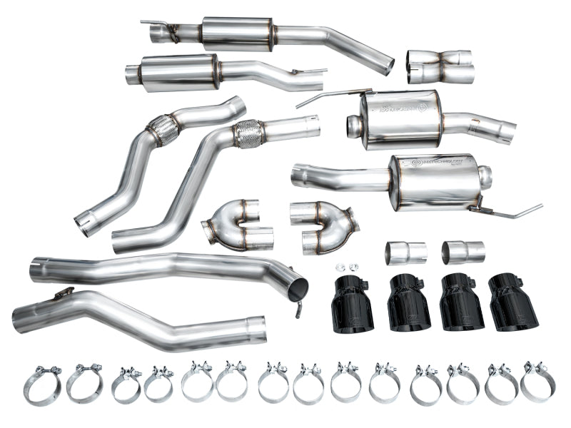 Awe Tuning Explorer ST Exhaust Dual Exh Quad Black Tips AWE3015-43625