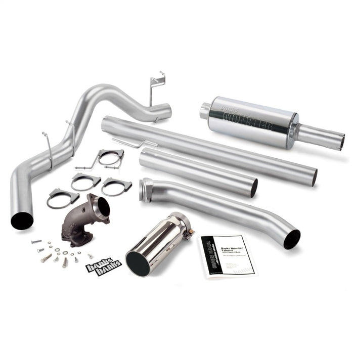 Banks Power 48638 98-02 Dodge 5.9L Ext Cab Monster Exh w/ Power Elbow - SS Single Exh w/ Chrome Tip