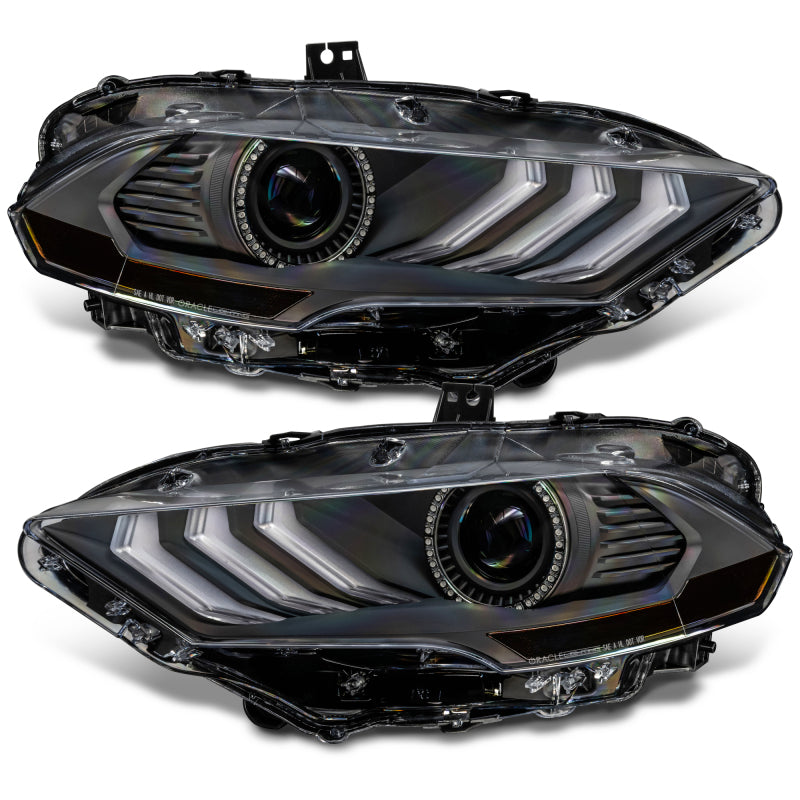 ORACLE Lighting 8204-332 Oracle Lighting 18-23 Ford Mustang Dynamic ColorSHIFT LED Headlights - Black Series