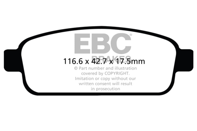 EBC DP42066R 13+ Buick Encore 1.4 Turbo Yellowstuff Rear Brake Pads