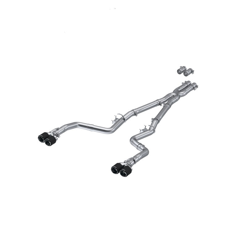 MBRP S71143CF 15-Up Challenger 5.7 / 17-Up 6.2L/6.4L 3in Race Series Cat-Back w/ Quad Tips T304 Exhaust