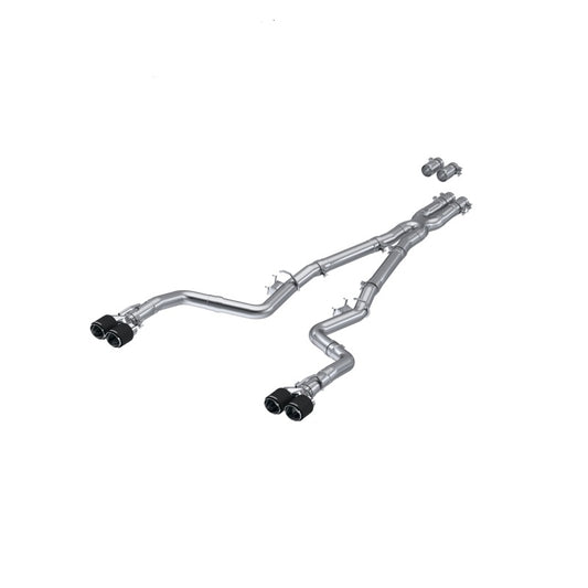 MBRP S71143CF 15-Up Challenger 5.7 / 17-Up 6.2L/6.4L 3in Race Series Cat-Back w/ Quad Tips T304 Exhaust