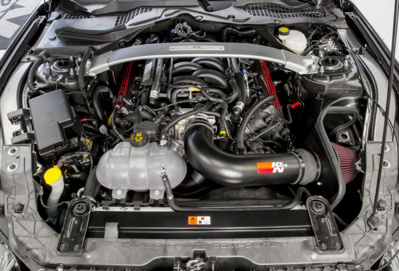 K&N Engineering 69-3538TTK K&N 2016-2017 Ford Mustang Shelby 5.2L V8 Typhoon Cold Air Intake System