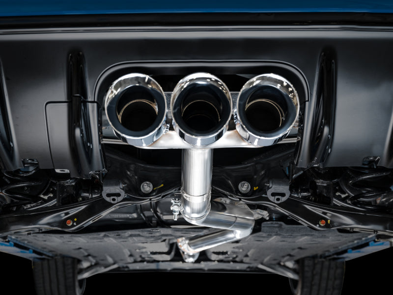 AWE Tuning 3020-52287 2023 Honda Civic Type R FL5 Track Edition Exhaust w/ Triple Chrome Silver Tips