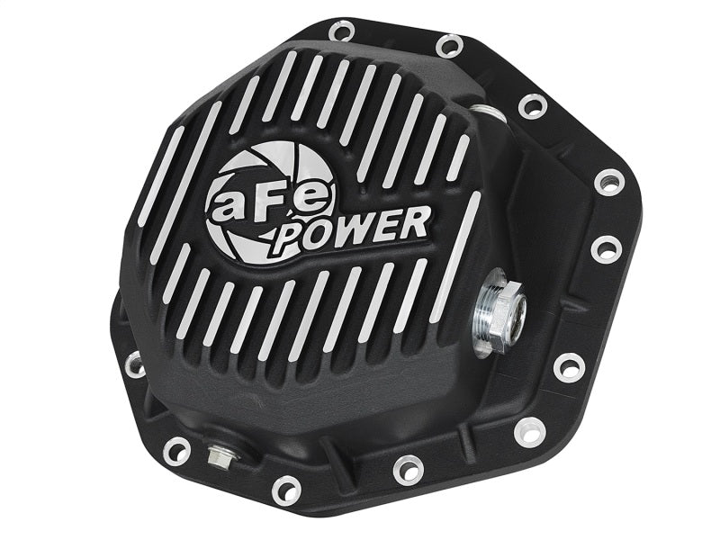 aFe 46-70352 Power Pro Ser Rear Diff Cover Black w/Mach Fins 2017 Ford Diesel Trucks V8-6.7L(td) Dana M275-14