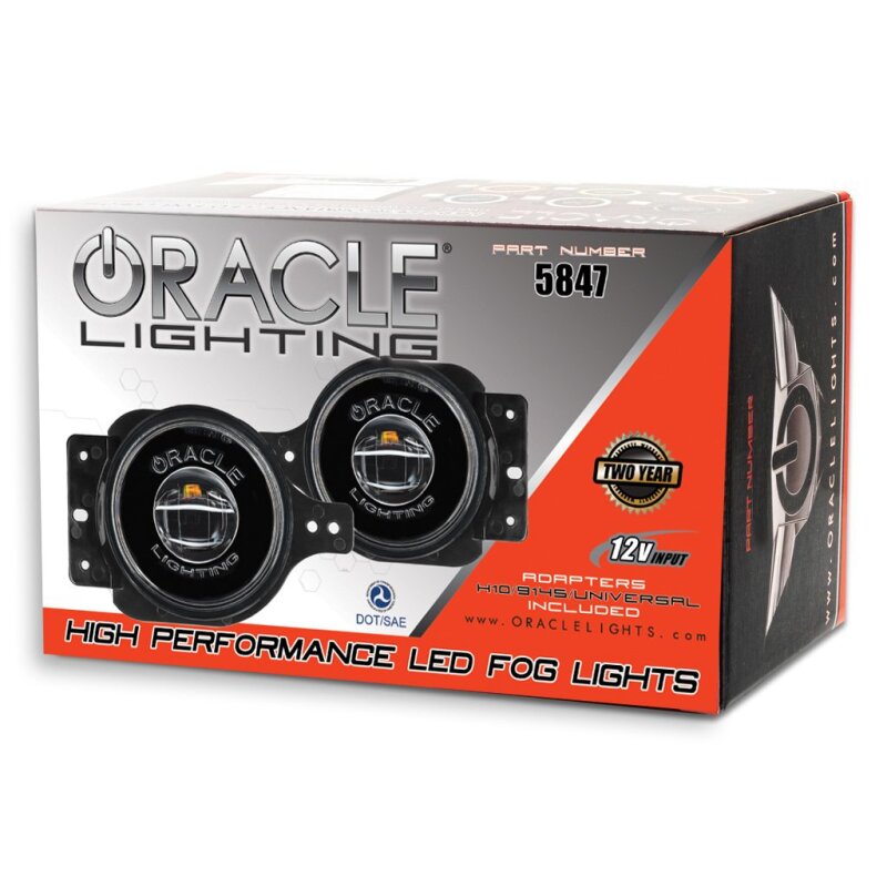 ORACLE Lighting 5847-001 Oracle Jeep Wrangler JL/Gladiator JT Sport High Performance W LED Fog Lights - White