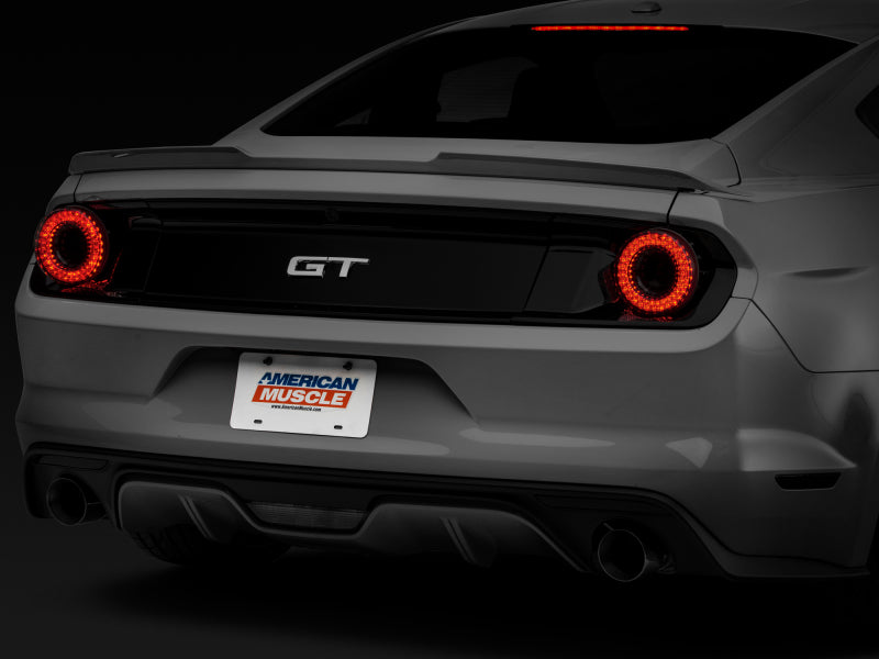 Raxiom 393827 15-22 Ford Mustang Halo LED Tail Lights - Gloss Black Housing (Smoked Lens)