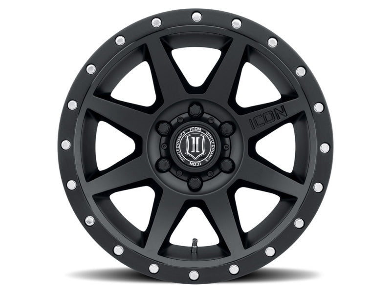 ICON 1818907345SB Rebound 18x9 5x5 -12mm Offset 4.5in BS 71.5mm Bore Satin Black Wheel