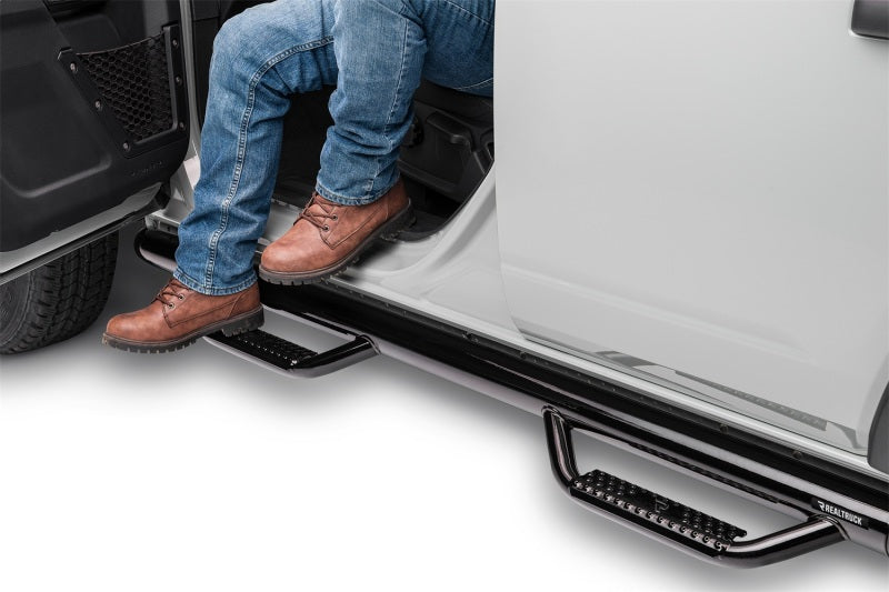 N-Fab F2172B Nerf Step 2021 Ford Bronco (4 Door) - Gloss Black - SRW - 3in