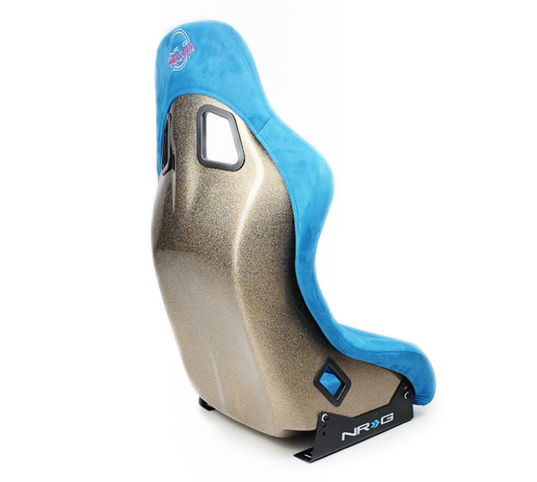 NRG FRP-303BL-ULTRA FRP Bucket Seat ULTRA Edition - Medium (Blue Alcantara/Pearlized Back)