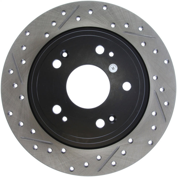 Stoptech 127.40068R StopTech 09-10 Acura TSX / 08-10 Honda Accord Coupe/05-10 Sedan Right Rear Slotted & Drilled Rotor