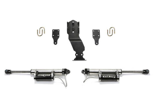 Fabtech FTS22314 19-20 Ford F450/F550 4WD Dual Steering Stabilizer System w/DL 2.25 Resi Shocks