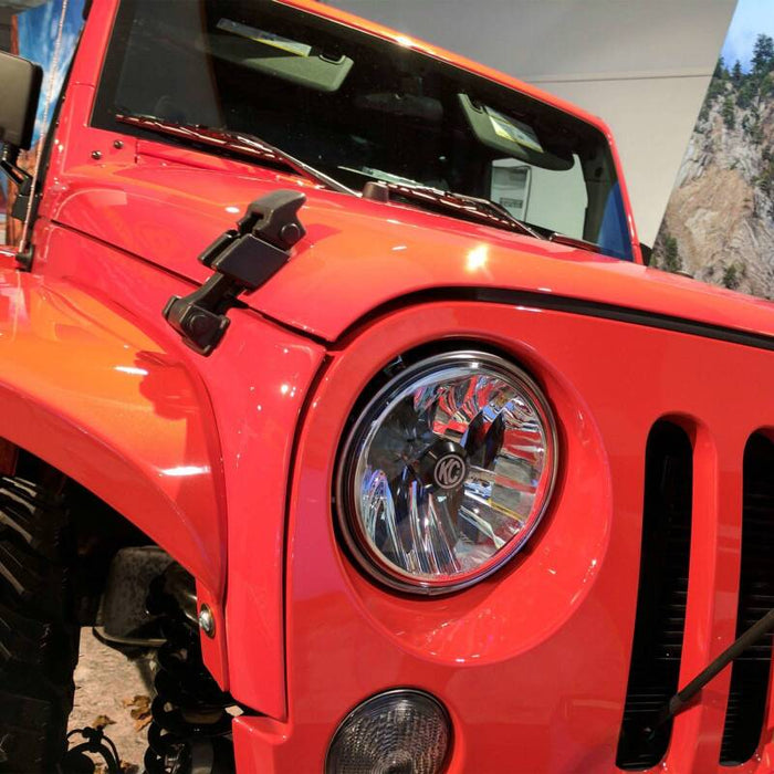 KC HiLiTES 42361 97-06 Jeep TJ/Univ. 7in. Gravity LED H4 DOT Approved Replac. Headlight (Pair Pack System)
