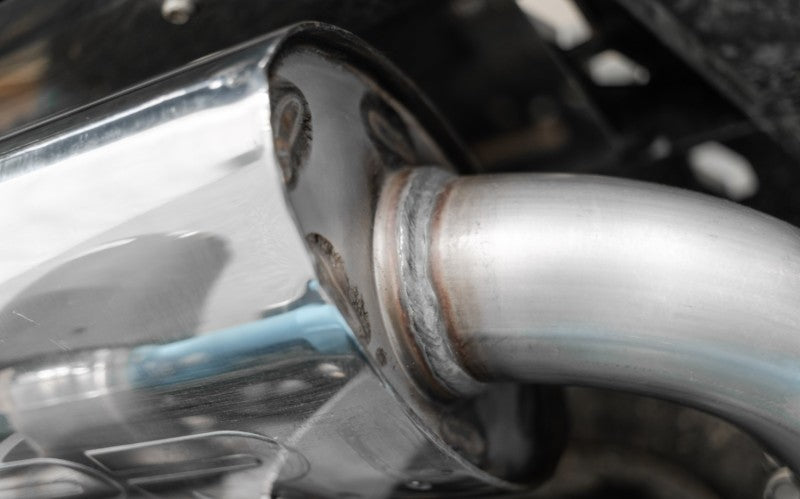 MBRP AT-9208FS 17-21 Can-Am Maverick Turbo/Turbo R 2.5in Perf Series Chamber Oval Turbo Back Exhaust C/F Tip
