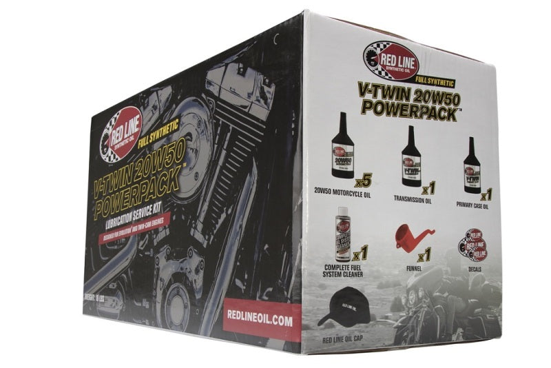 Redline Oil RED90226 Big Twin 20w50 Power Pack Oil Package
