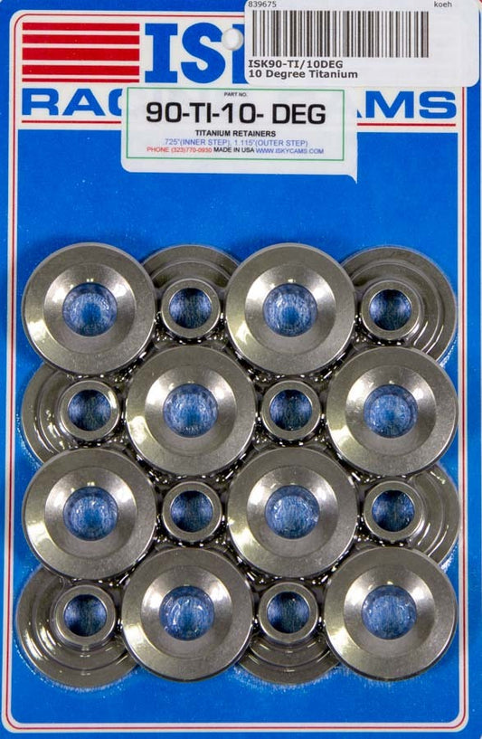 Isky Cams ISK90-TI/10DEG 10 Degree Titanium Retainers (16)