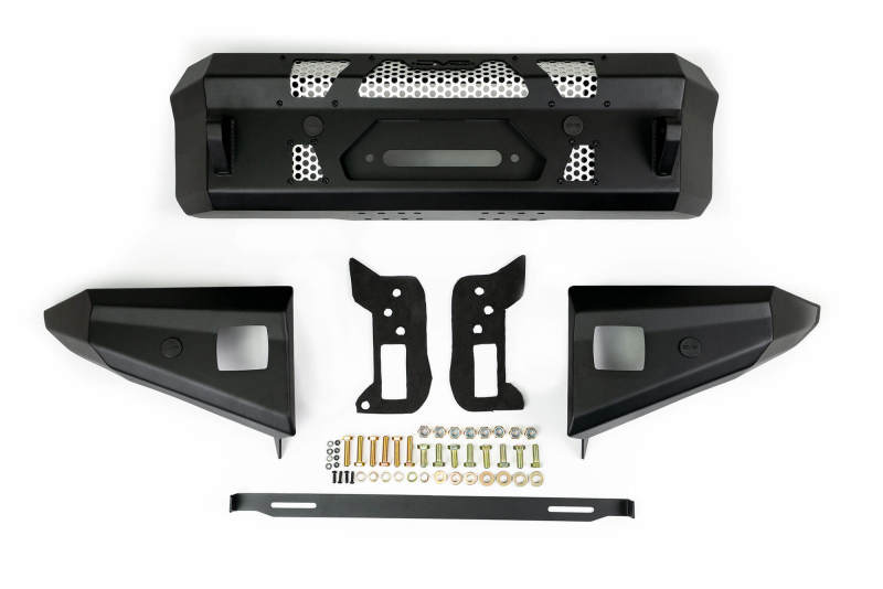 DV8 Offroad FBBR-01 2021+ Ford Bronco Front Bumper Winch Capable w/ Optional Bull Bar/Aux Light Opening