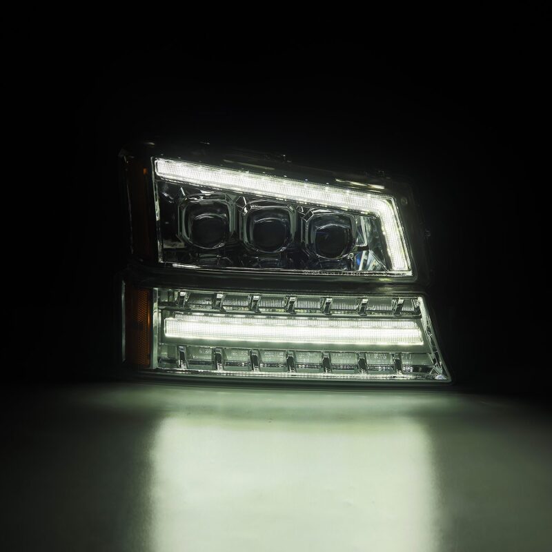 AlphaRex 880255 03-06 Chevy Silverado 1500/2500HD/3500HD/Avalanche Chrome NOVA LED Proj Headlights