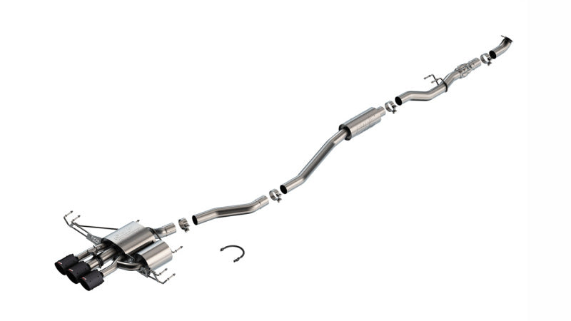 Borla 140986CFBA 2024 Acura Integra Type S ATAK Cat Back Exhaust - Carbon Fiber & Black Anodized