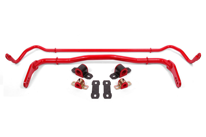 BMR Suspension SB113R BMR 08-19 Dodge Challenger Front/Rear Hollow 38mm/25mm Sway Bar Kit w/ Bushings - Red
