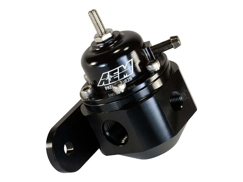 AEM 25-302BK Universal Black Adjustable Fuel Pressure Regulator