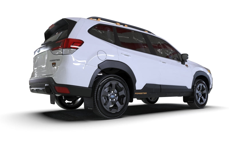 Rally Armor MF82-UR-BLK/WOR 22-24 Subaru Forester & Wilderness Black UR Mud Flap w/Wild Orange Logo
