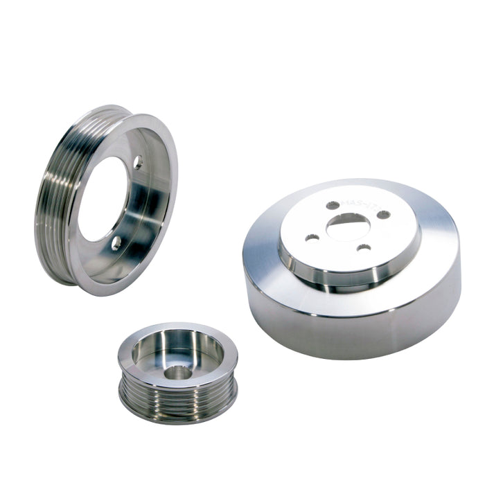 BBK 1554 94-95 Mustang 5.0 Underdrive Pulley Kit - Lightweight CNC Billet Aluminum (3pc)