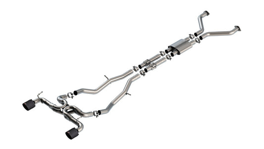 Borla 140930CFBA 22-24 Nissan Z 2.5in ATAK Cat Back Exhaust 4.5in Tip - Carbon Fiber Black Anodized