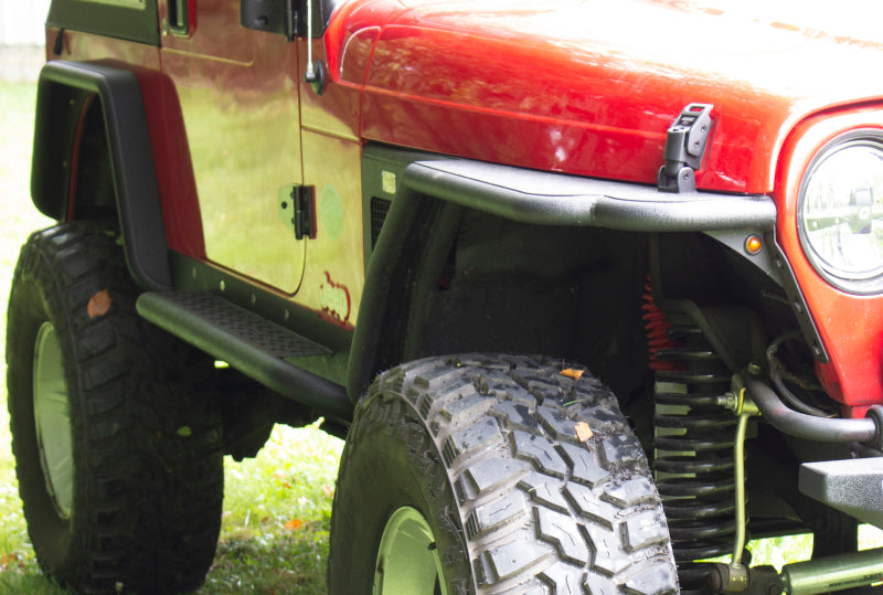Fishbone Offroad FB23028 97-06 Jeep Wrangler TJ Steel Rock Slider - Black Textured Powdercoat