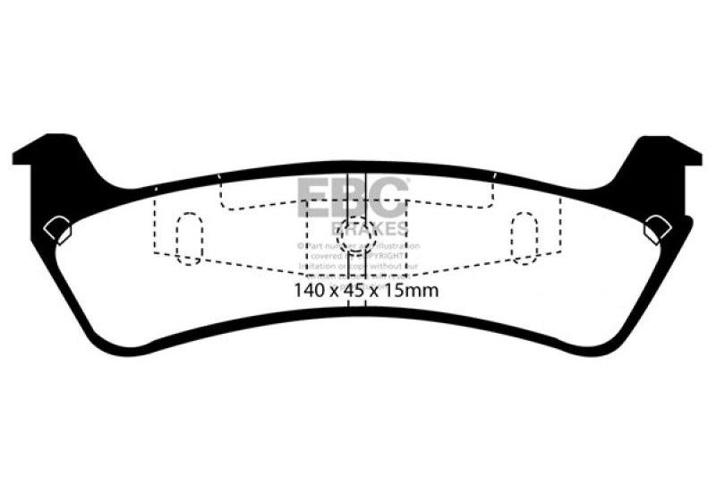EBC DP41201R 95-01 Ford Explorer 4.0 2WD Yellowstuff Rear Brake Pads