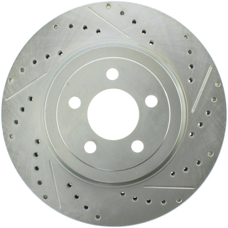 Stoptech 227.63061L StopTech Select Sport 10-14 Dodge Challenger Drilled and Slotted Front Left Brake Rotor