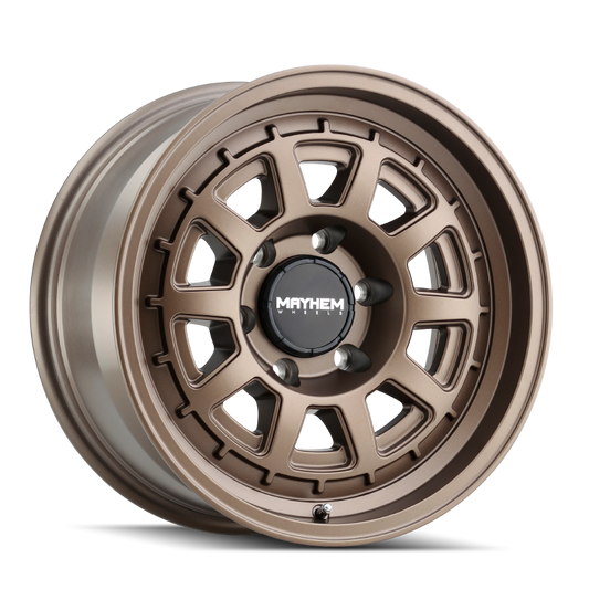 Mayhem 8303-5744MZ 8303 Voyager 15x7 / 5x100 BP / 15mm Offset / 56.1mm Hub Dark Bronze Wheel