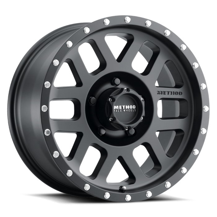 Method Wheels MR30678512500 Method MR306 Mesh 17x8.5 0mm Offset 5x4.5 83mm CB Matte Black Wheel