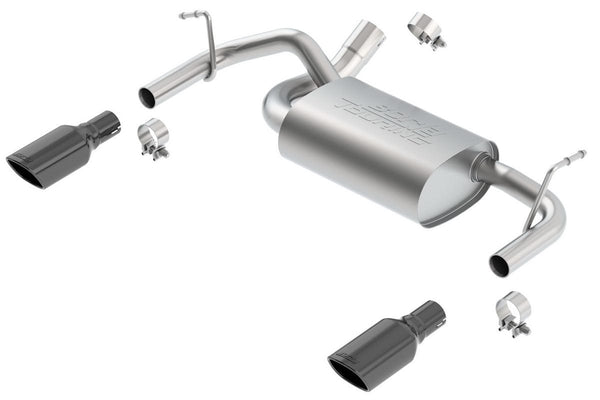 Borla 11834BC 12-16 Jeep Wrangler 3.6AT/MT 4WD 2+4DR S/ SQ /RL/AC SR 2.5in, 2in Tip 3.5 sqx8 Black Chrome