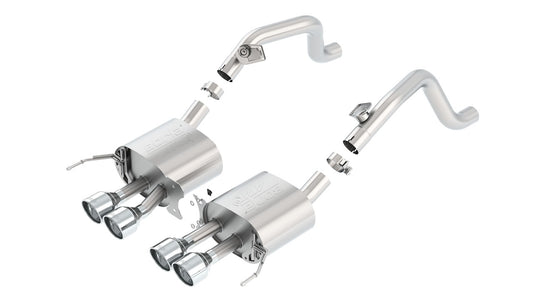 Borla 11881 14-15 Chevy Corvette C7 w/o AFM w/o NPP Atak Rear Section Exhaust Quad Rd RL Tips