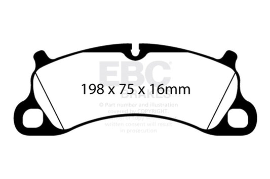 EBC DP52144NDX 12-15 Porsche 911 (991) Carrera S 3.8L (Cast Iron Rotor Only) Bluestuff Front Brake Pads
