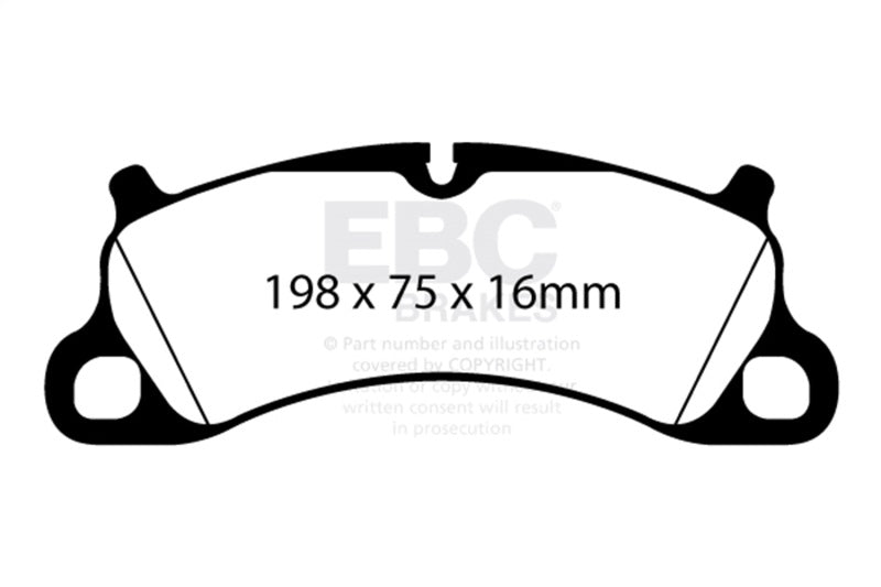 EBC DP32144C 12-15 Porsche 911 (991) (Cast Iron Rotor only) 3.8 Carrera S Redstuff Front Brake Pads