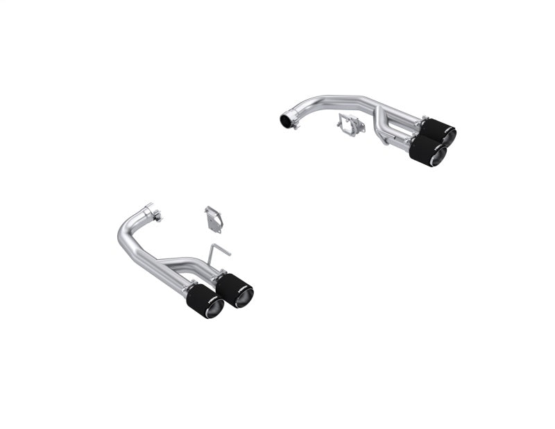 MBRP S72813CF 24-25 Ford Mustang GT 5.0L T304 SS 2.5in Axle-Back Dual Rear w/ Quad Carbon Fiber Tips