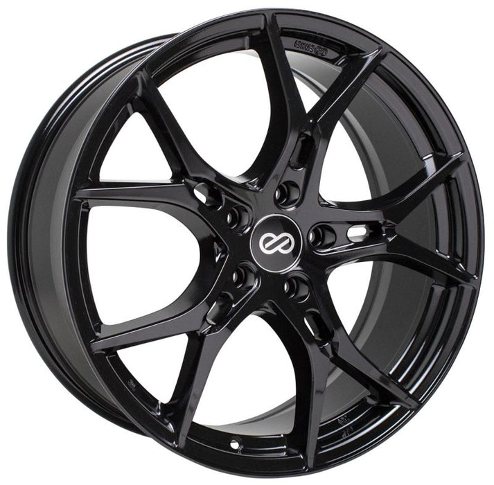 Enkei 517-775-6538BK Vulcan 17X7.5 38mm Offset 5x114.3 Bolt 72.6mm Bore Gloss Black Wheel